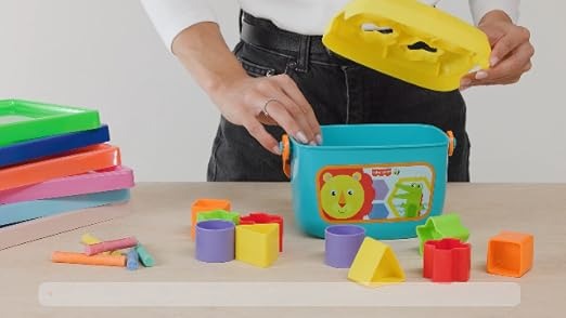 Balde Primeiros Blocos - Fisher-Price - 20cm - 10 Blocos