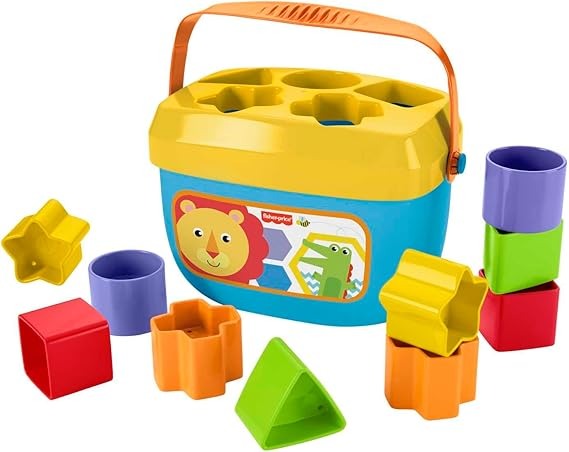 Balde Primeiros Blocos - Fisher-Price - 20cm - 10 Blocos