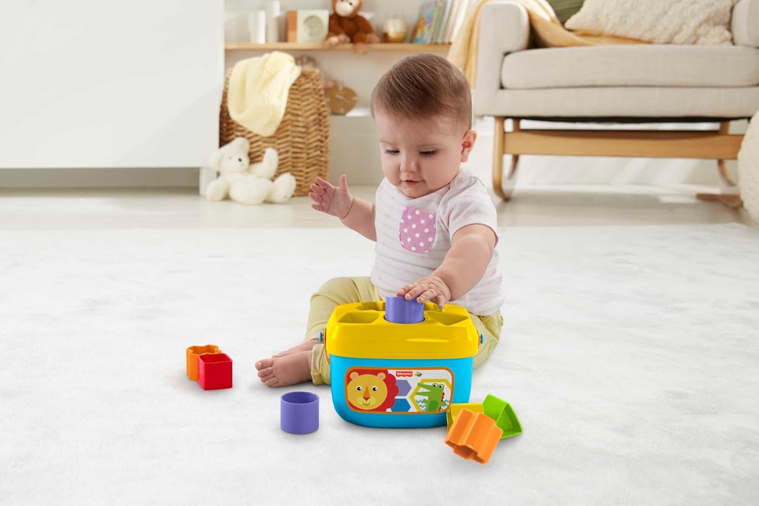 Balde Primeiros Blocos - Fisher-Price - 20cm - 10 Blocos