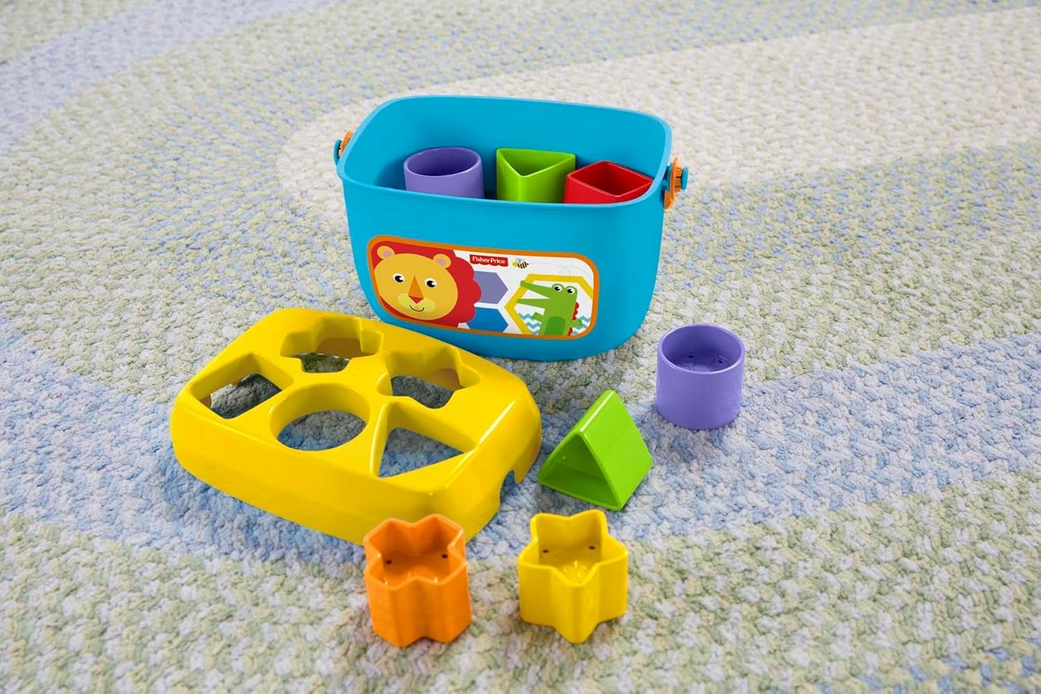 Balde Primeiros Blocos - Fisher-Price - 20cm - 10 Blocos