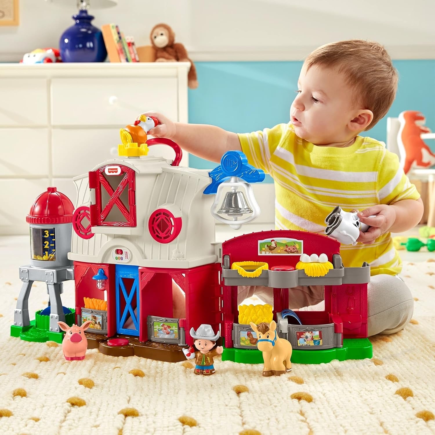 Little People, Cuidados com Animais de Fazenda, Fisher-Price, Brinquedo para Bebês, A partir de 1 ano