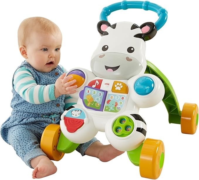 Fisher-Price Brinquedo para Bebês Apoiador Zebra para crianças a partir de 6 meses