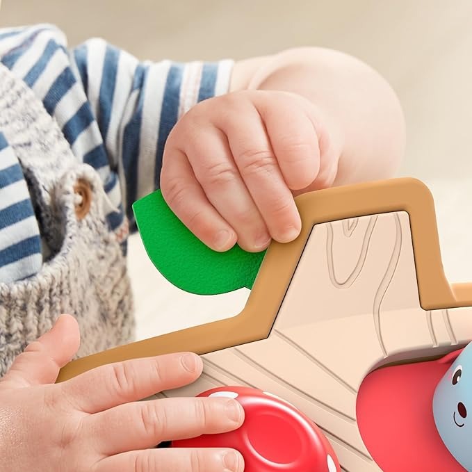 Fisher-Price Animaizinhos Pop Up é um brinquedo de atividades com sons e surpresas que ensinam causa e efeito