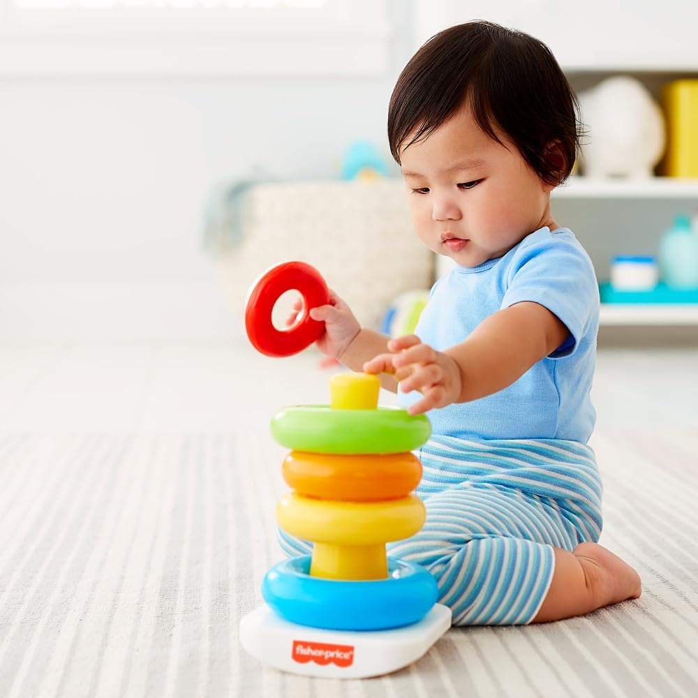Fisher-Price Brinquedo para Bebês Pirâmide de Argolas para crianças a partir de 6 meses