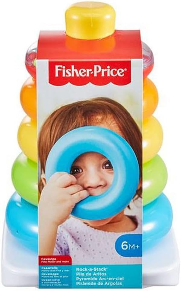 Fisher-Price Brinquedo para Bebês Pirâmide de Argolas para crianças a partir de 6 meses