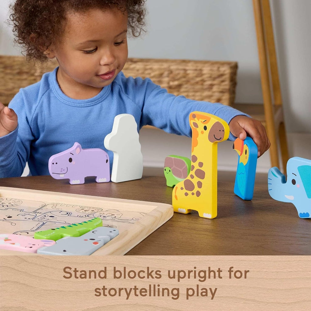 Fisher-Price Brinquedo para Bebês Amigos Animaizinhos de Madeira para crianças a partir de 2 anos