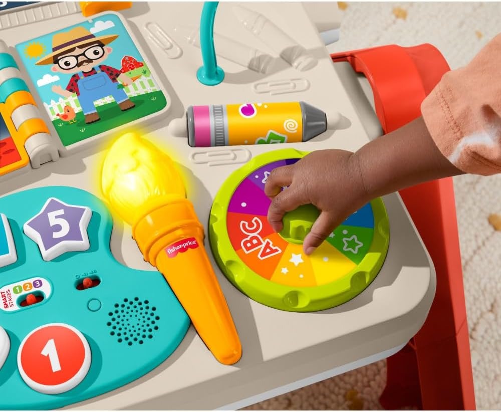 Fisher-Price Brinquedo para Bebês Mesa de Atividades 4 em 1 para crianças a partir de 6 meses