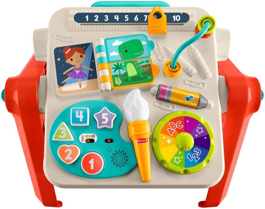 Fisher-Price Brinquedo para Bebês Mesa de Atividades 4 em 1 para crianças a partir de 6 meses