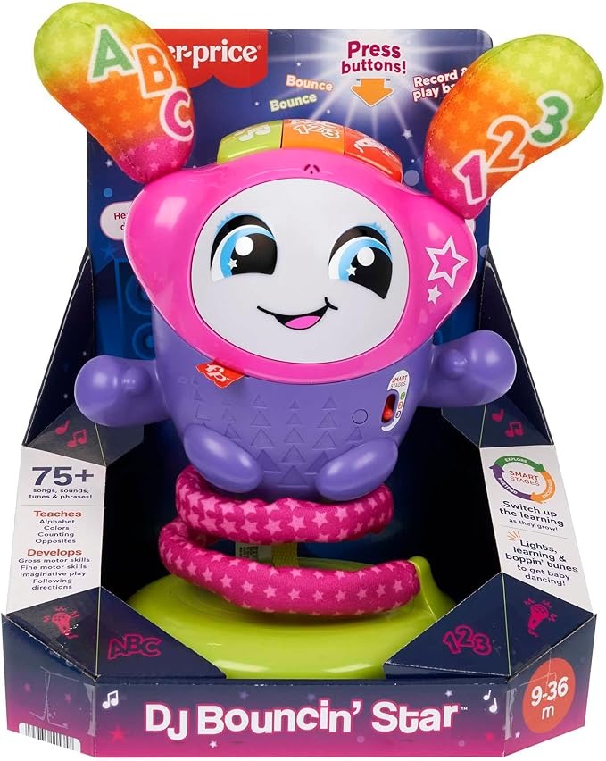 Fisher-Price Brinquedo para Bebês Dj Belle Pular e Aprender 9 meses