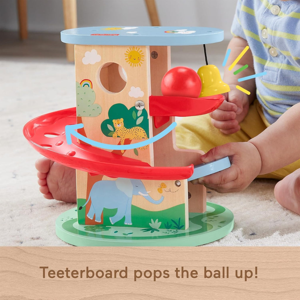 Fisher-Price Brinquedo para Bebês Bolas Rolantes de Madeira para crianças a partir de 9 meses