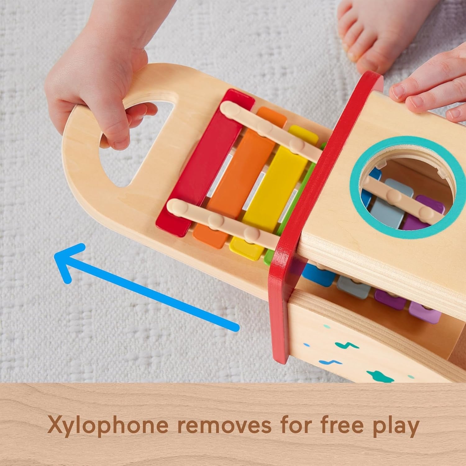 Fisher-Price Brinquedo para Bebês Mesa de Atividades Surpresa de Madeira para crianças a partir de 18 meses