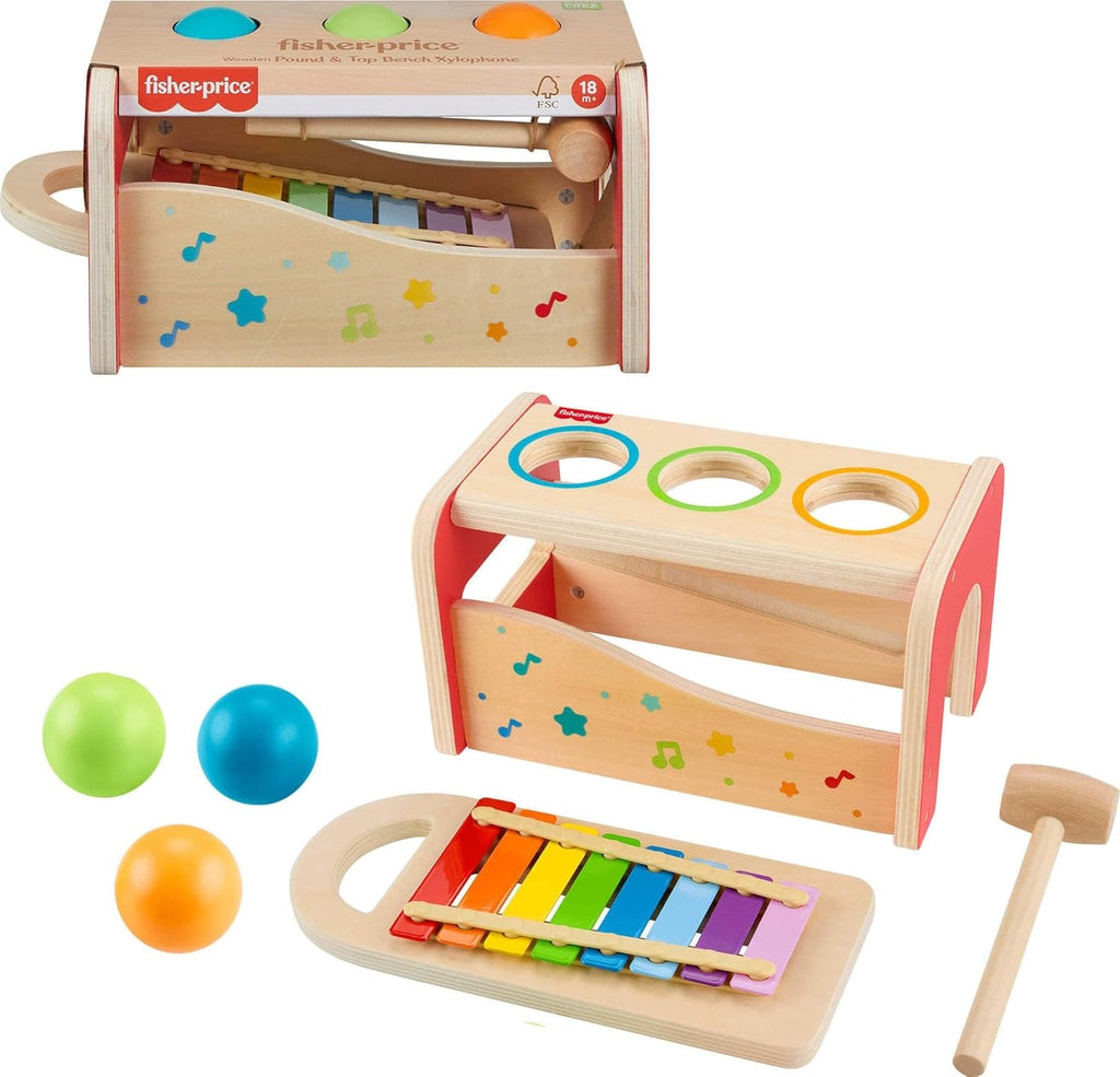 Fisher-Price Brinquedo para Bebês Mesa de Atividades Surpresa de Madeira para crianças a partir de 18 meses