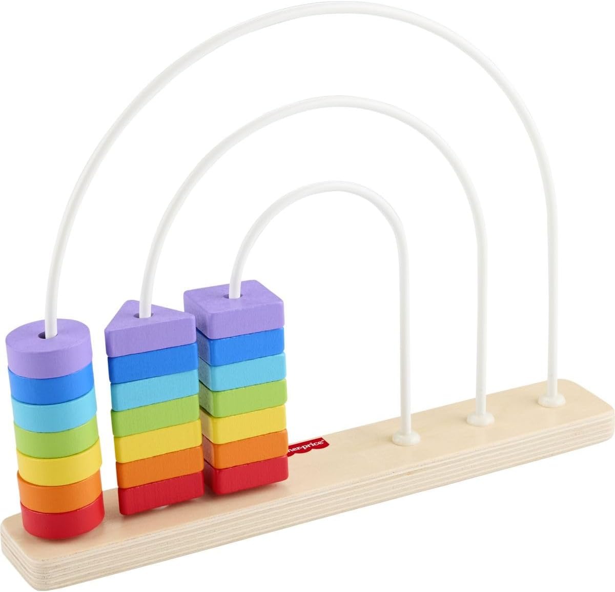 Fisher-Price Brinquedo para Bebês Contando Cores de Madeira para crianças a partir de 1 ano