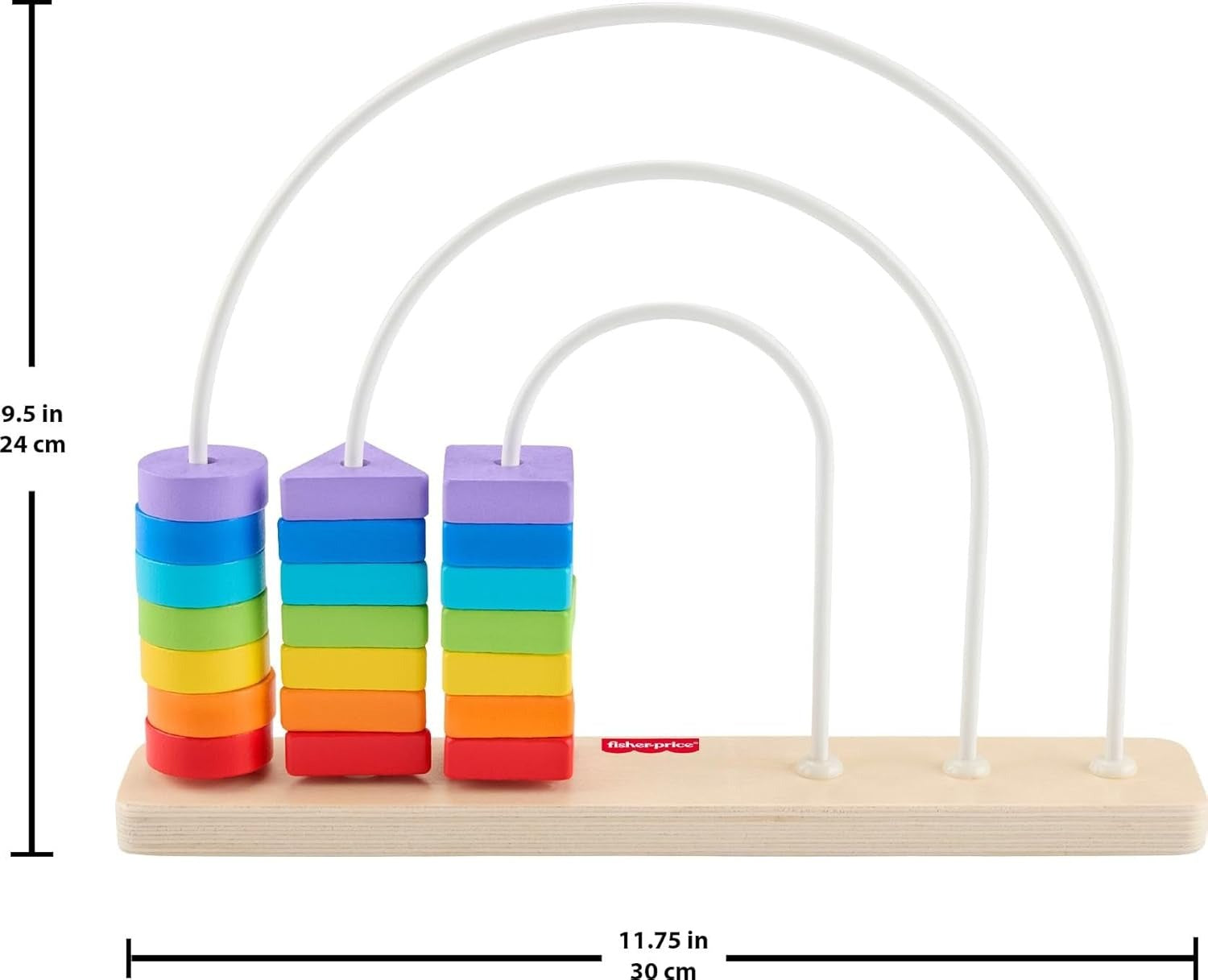 Fisher-Price Brinquedo para Bebês Contando Cores de Madeira para crianças a partir de 1 ano