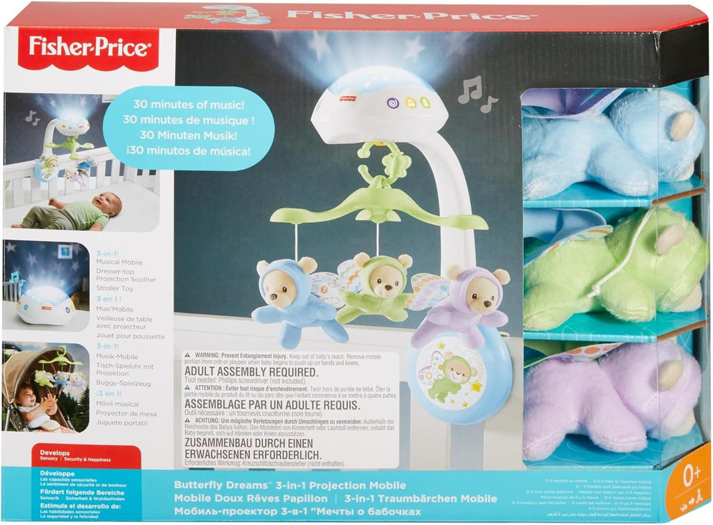 Super Móbile Ursinhos Fofinhos 3 em 1 Fisher Price, Mattel, Branco