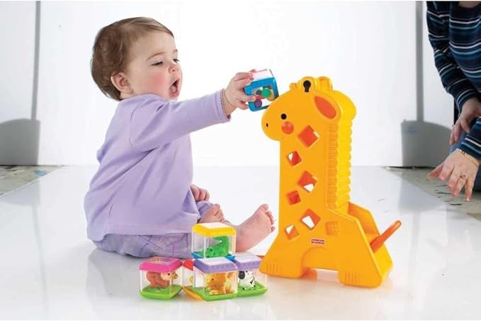 Fisher-Price Brinquedo para Bebês Girafa com Blocos para crianças a partir de 6 meses