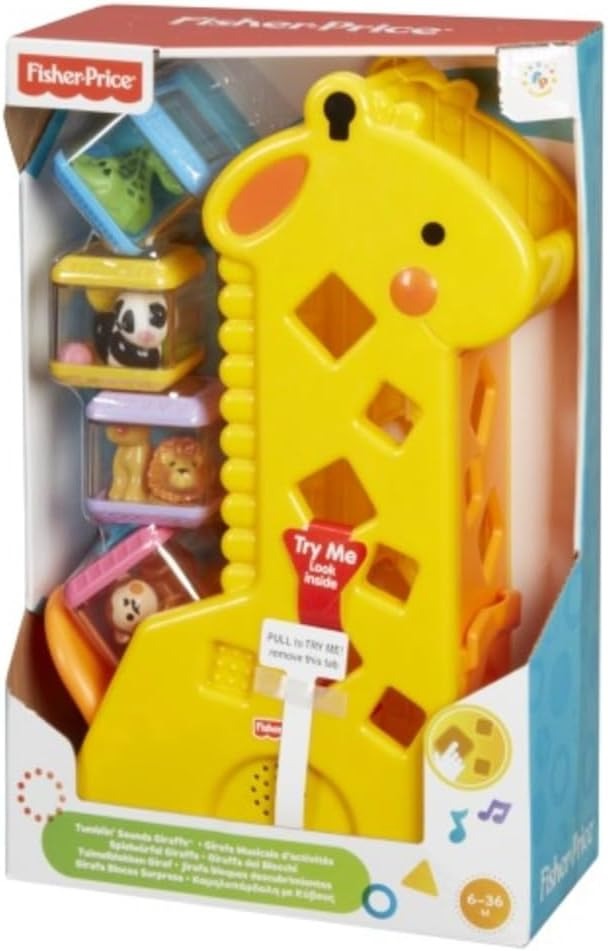 Fisher-Price Brinquedo para Bebês Girafa com Blocos para crianças a partir de 6 meses