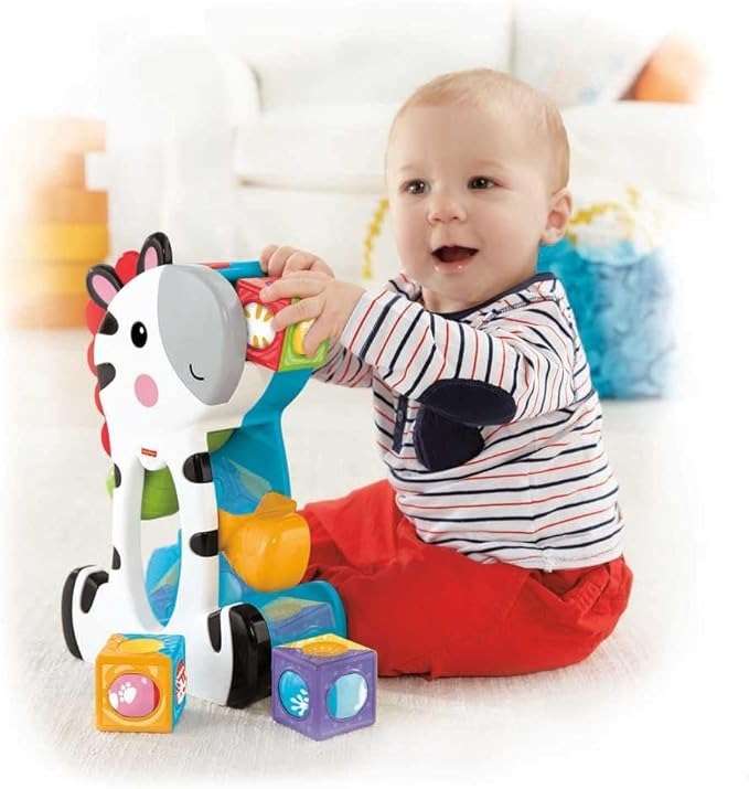 Fisher-Price Brinquedo para Bebês Zebra Blocos Surpresa para crianças a partir de 6 meses