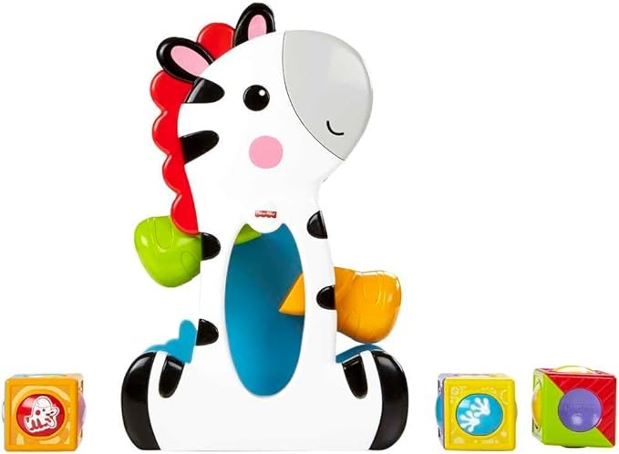 Fisher-Price Brinquedo para Bebês Zebra Blocos Surpresa para crianças a partir de 6 meses