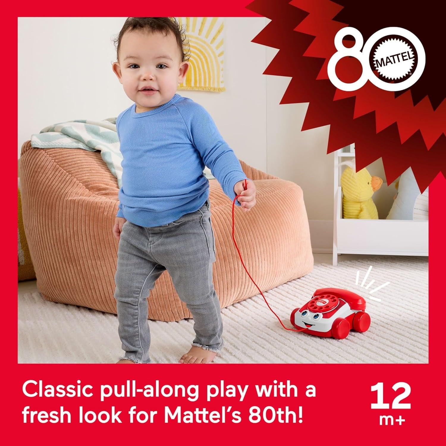 Fisher-Price Brinquedo para Bebês Telefone Falante Vermelho para crianças a partir de 1 ano