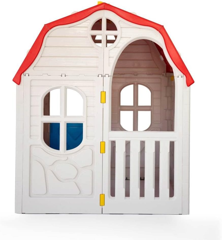 Cosco Kids, Casinha Portátil Kids, Playhouse, Bege e Vermelha