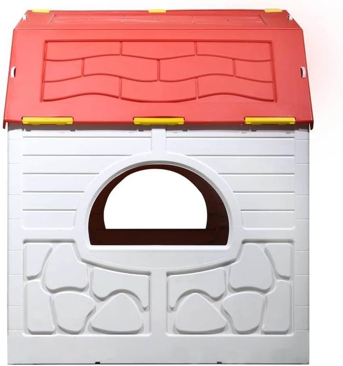 Cosco Kids, Casinha Portátil Kids, Playhouse, Bege e Vermelha