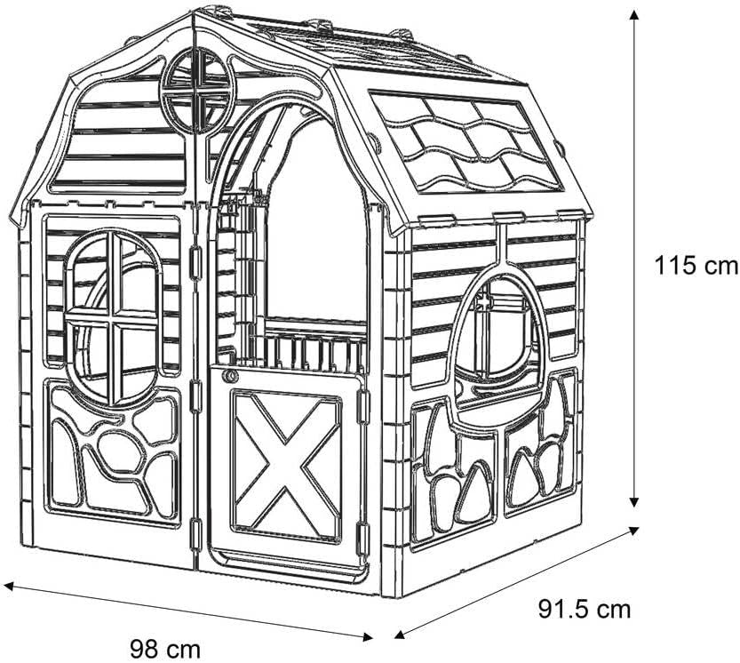 Cosco Kids, Casinha Portátil Kids, Playhouse, Bege e Vermelha