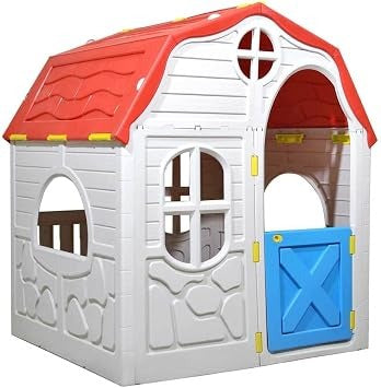 Cosco Kids, Casinha Portátil Kids, Playhouse, Bege e Vermelha