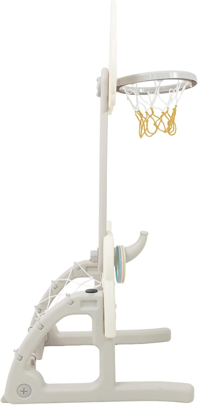 Freso Centro de Atividades Multiesporte Infantil 3 em 1 com Futebol, Basquete e Argolas. Brinquedo Esportivo Indoor que estimula coordenação motora e interação. Compacto, Leve e Seguro, Ideal para Apartamentos, Escolas, Creches e Brinquedotecas
