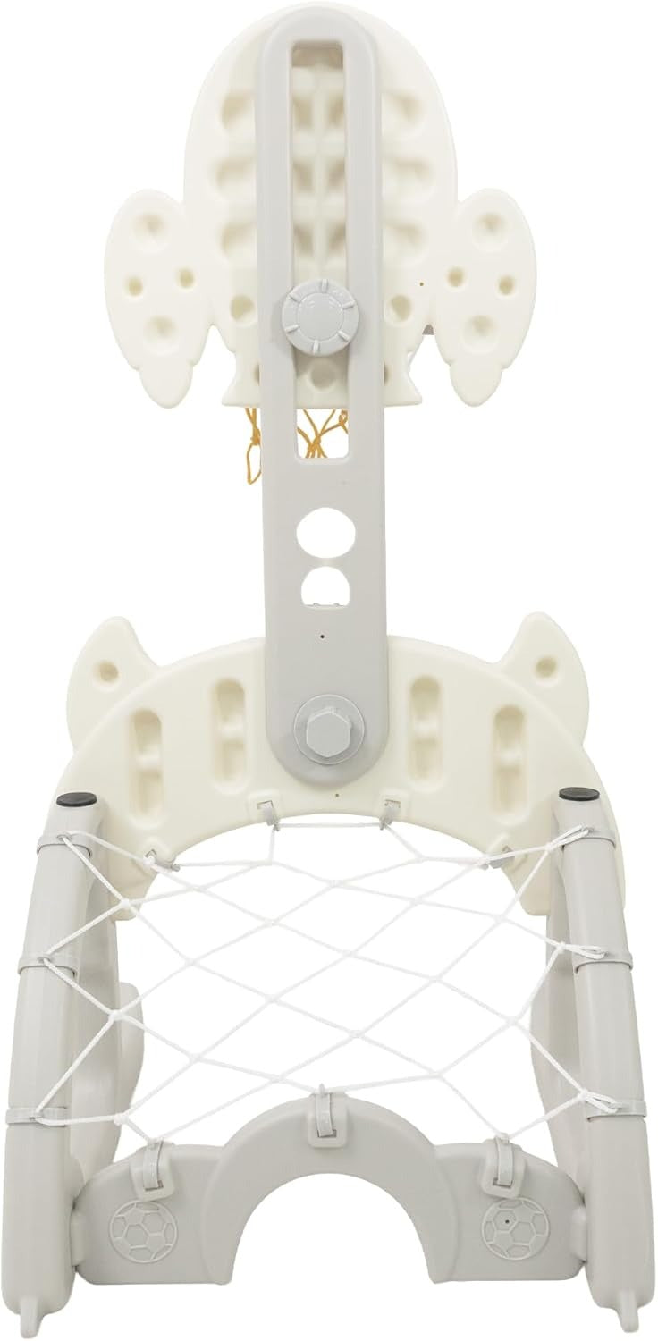 Freso Centro de Atividades Multiesporte Infantil 3 em 1 com Futebol, Basquete e Argolas. Brinquedo Esportivo Indoor que estimula coordenação motora e interação. Compacto, Leve e Seguro, Ideal para Apartamentos, Escolas, Creches e Brinquedotecas