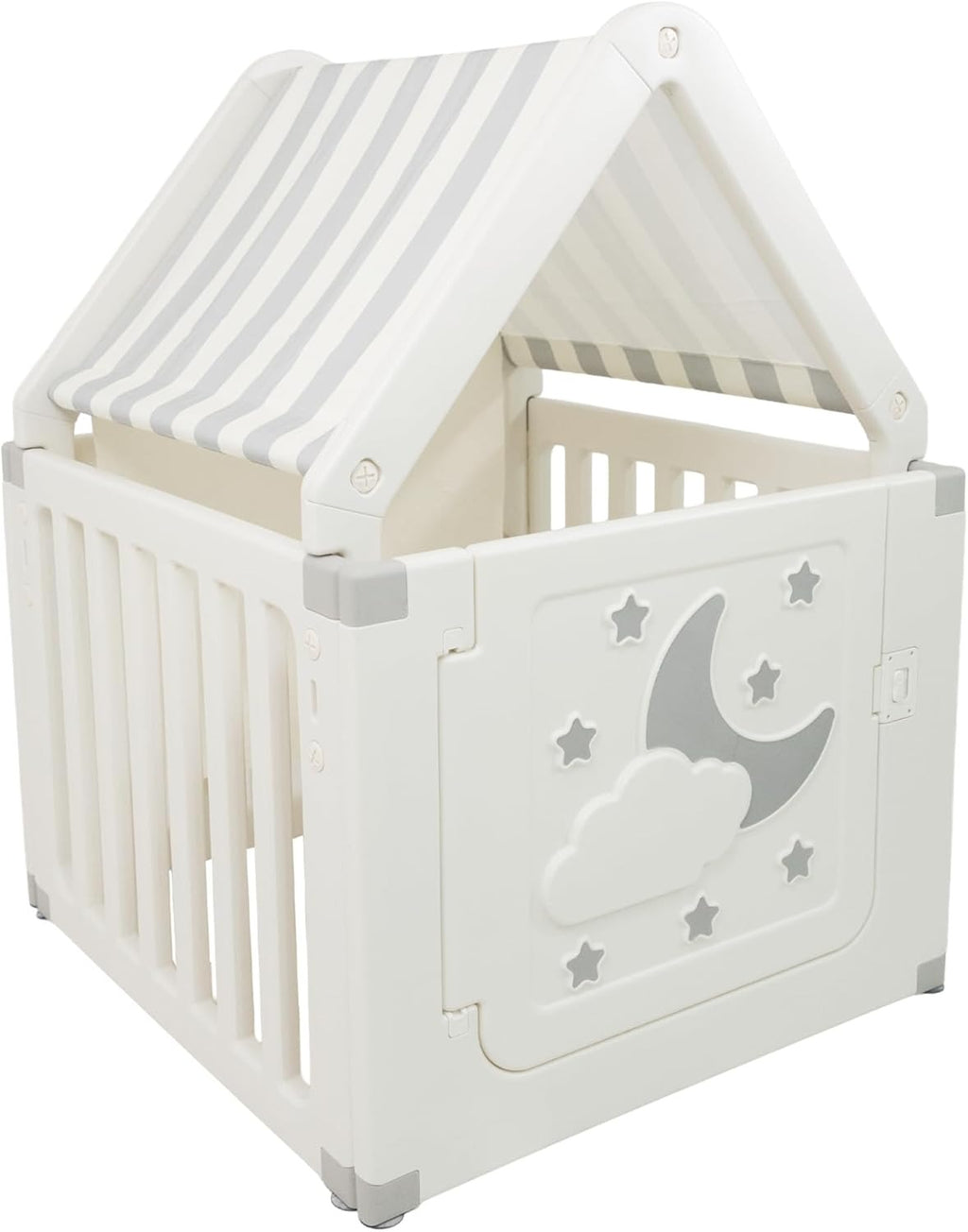Freso Casinha Estilo Cabana com Cercado Infantil. Ideal para Quartos e Brinquedotecas. Estrutura Resistente, Fácil de Limpar e Espaço Seguro para Crianças Brincarem Dentro de Casa
