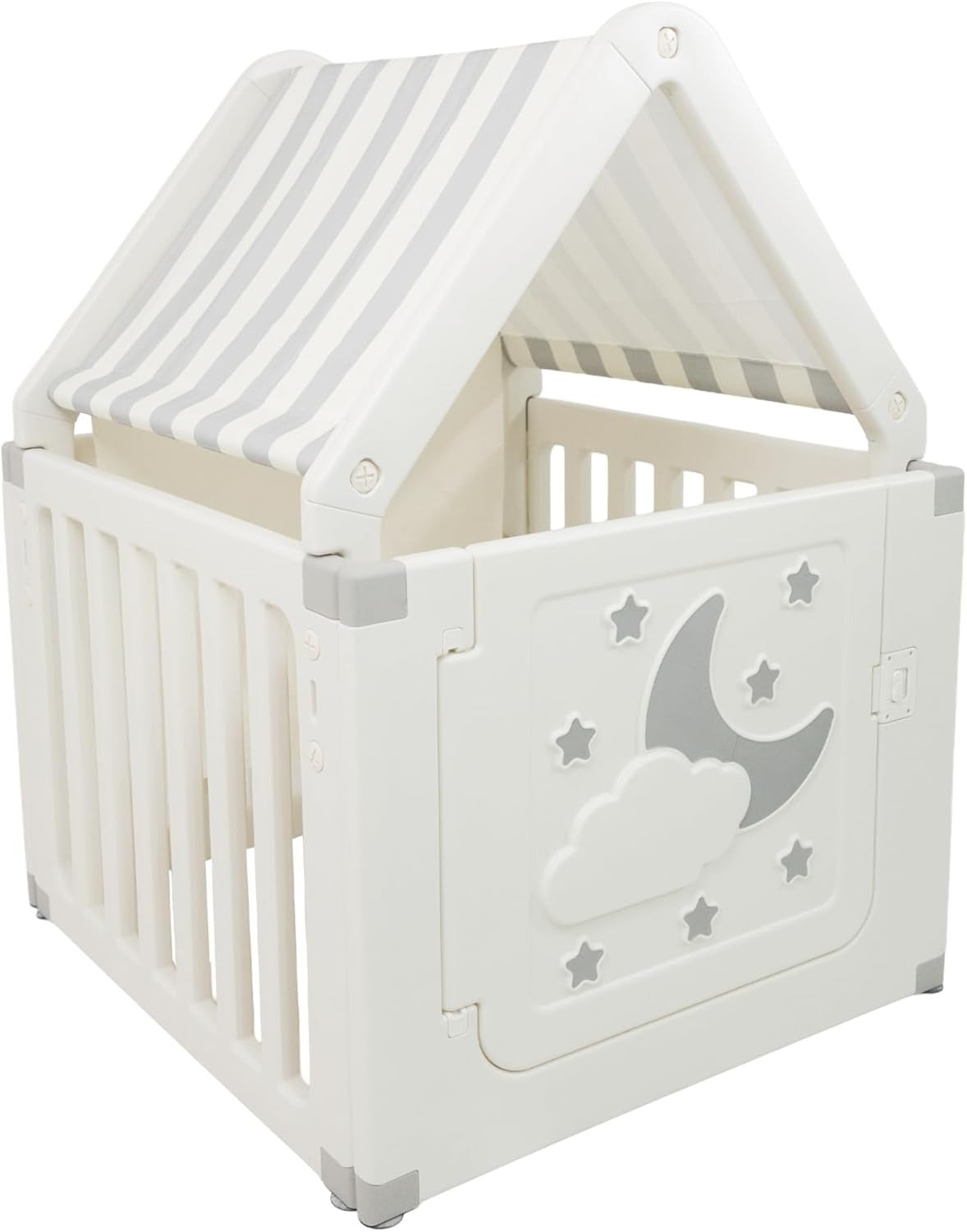 Freso Casinha Estilo Cabana com Cercado Infantil. Ideal para Quartos e Brinquedotecas. Estrutura Resistente, Fácil de Limpar e Espaço Seguro para Crianças Brincarem Dentro de Casa