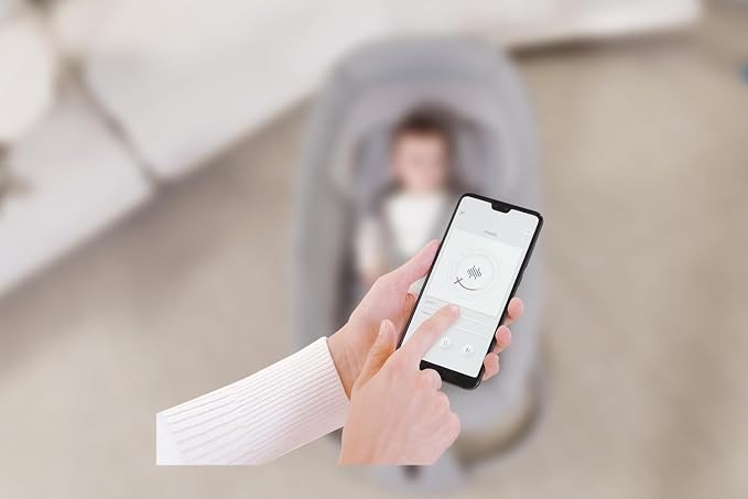Mastela Cadeira 3 em 1 Sensor de Movimento Balanço Automático Aura Deluxe Cinza