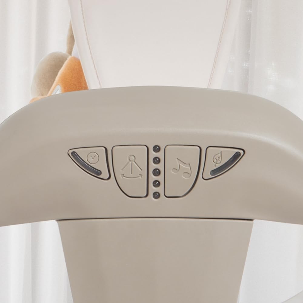 Mastela Cadeira Infantil Automática Dobrável Com Timer E Música Urso Bege - Até 11kg