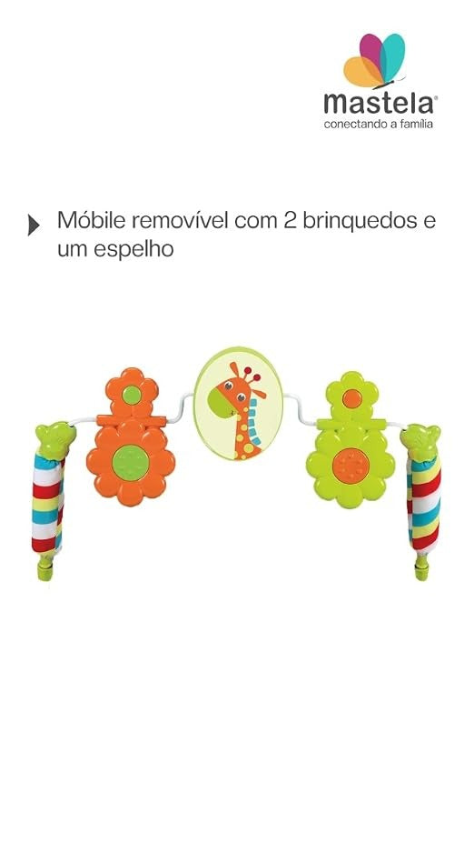 Mastela Cadeira de Balanço para Bebê Zoo Floresta Encantada com Vibração, Música e Móbile – Até 11kg