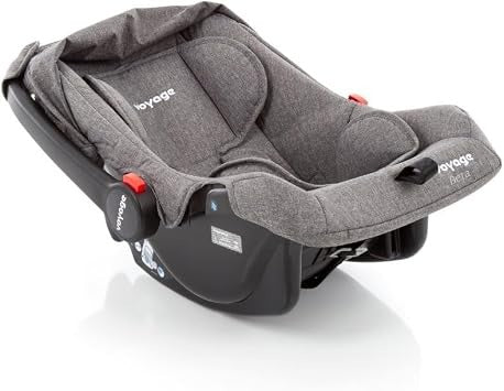 Voyage Bebê Conforto Infantil para Carro Beta, Cinto 3 Pontos, Capota Removível Grupo 0+ (Até 13kgs), Cinza Mescla