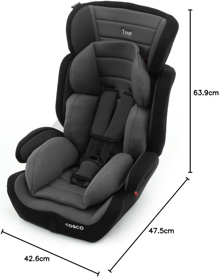 Cosco Kids, Cadeirinha Tour, 9 a 36 Kg, Cinza e Preto