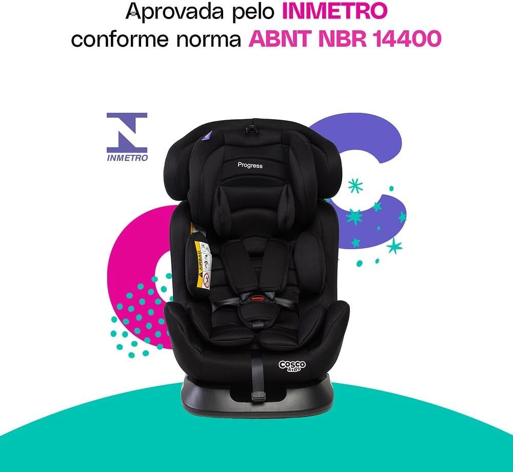 Cosco Kids, Cadeirinha Progress, 0 a 36kg, Preto