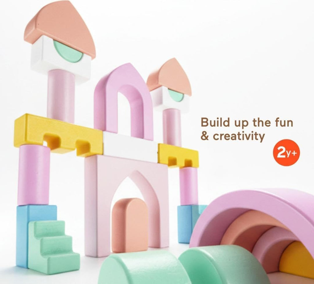 Fisher-Price Brinquedo para Bebês Castelo de Blocos de Madeira para crianças a partir de 2 anos