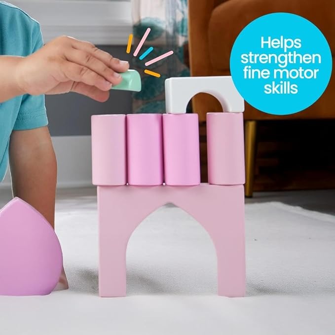 Fisher-Price Brinquedo para Bebês Castelo de Blocos de Madeira para crianças a partir de 2 anos