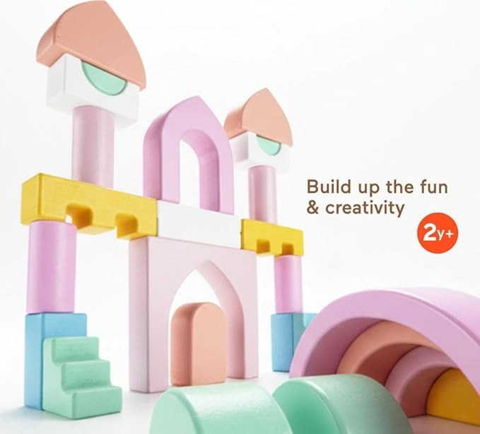 Fisher-Price Brinquedo para Bebês Castelo de Blocos de Madeira para crianças a partir de 2 anos