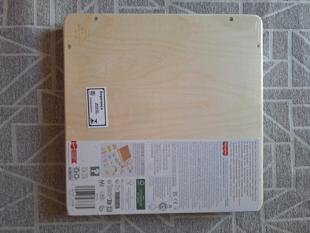 Fisher-Price Brinquedo para Bebês Castelo de Blocos de Madeira para crianças a partir de 2 anos
